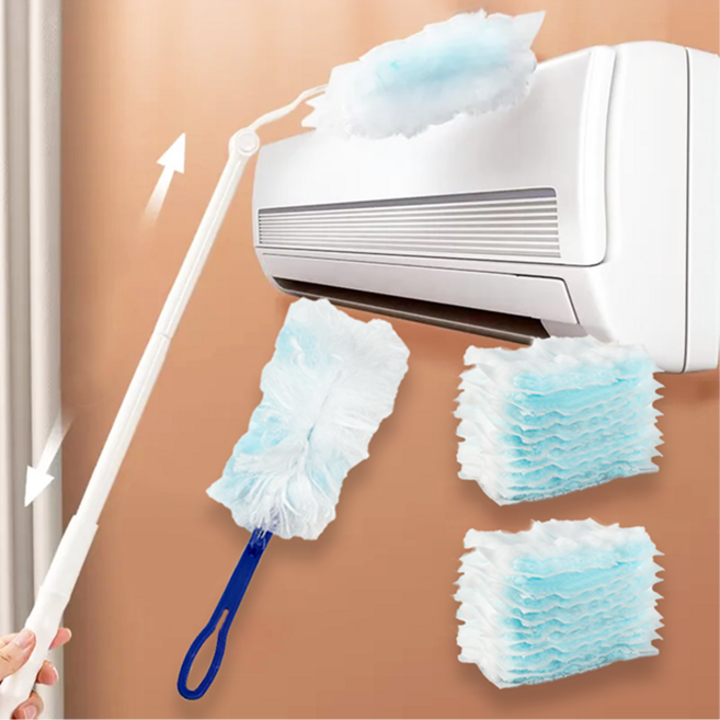 먼지포착 길이조절 먼지 털이개, 1세트