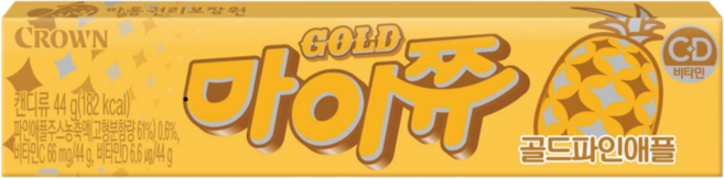 크라운제과 마이쮸 골드파인애플, 10개, 44g