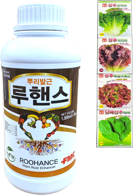 FMC 에프엠씨 루핸스 씨앗 뿌리발근제 강화 초기활착 토양개선 선충 친환경 미생물 소독약, 1개, 1L