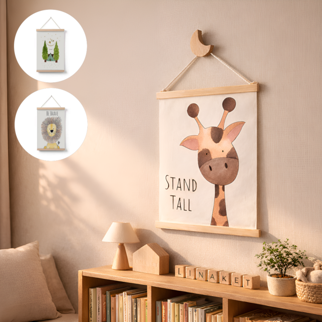 리나켓 아이방 인테리어 그림, 기린