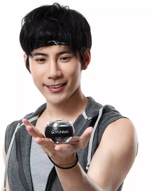 샤오미 ynmai 팔씨름 전완근 손목 강화 운동기구 악력기 압력기 파워 소형 스핀볼 자이로볼, 샤오미 휴대용 악력기(블랙), 1개