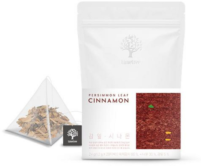 암웨이 라임트리 감잎 시나몬 20티백 천연 카페인프리 티백차 삼각티백 계피차, 1.2g
