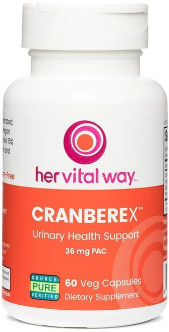 Cranberex 크랜베리 농축액 보충제 요로 건강 및 신장 관리를 위한 크랜베리 추출물 캡슐 36mg PAC, 60 개 (1팩), 60, 1개 - 쿠팡