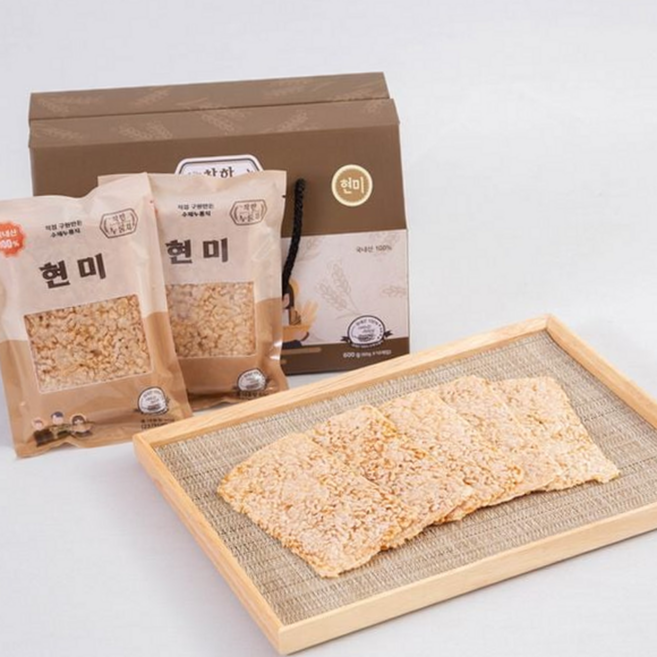 (착한누룽지) 현미 백미 찹쌀 흑미 보리 누룽지 600g luf*05943so, 흑미누룽지600g, 본상품선택, 1개