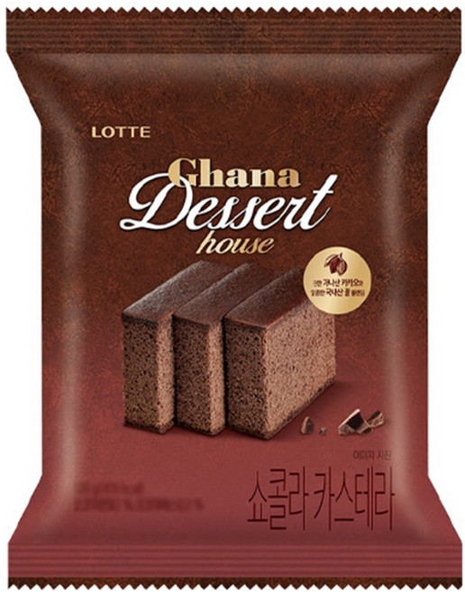 롯데 가나 쇼콜라 카스테라, 120g, 7개