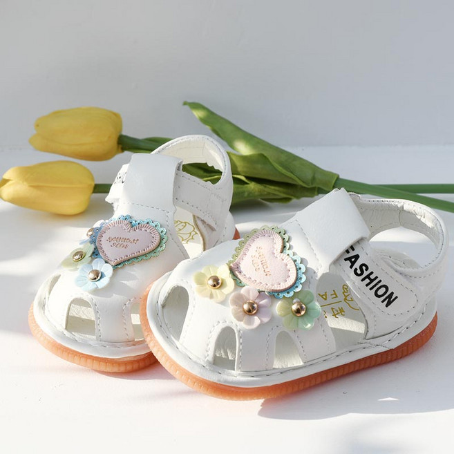 가든플라워 삑삑이샌들 삑삑이신발 아기 걸음마 보행기화 돌잔치 신발