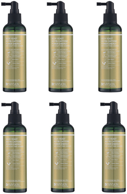 탈모증상완화 기능성/맥주효모 어성초 비오틴 카페인 파워 에너지 헤어 두피토닉 에센스200ml /1년분/, 200ml, 6개