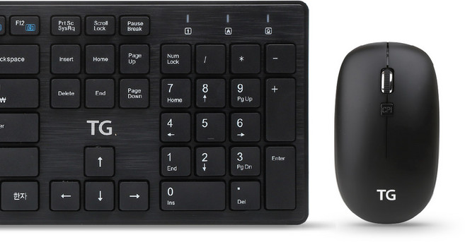 TG-KM400GS Lovely 마우스 키보드 무선세트, 블랙