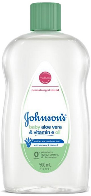존슨즈 알로에베라 비타민E 베이비 오일 Johnsons Baby Oil Aloe Vera VitaminE, 500ml, 1개