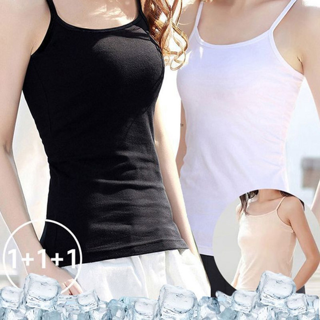 로즈엘리 1+1+1 시원하고 편한 다용도 베이직나시 빅사이즈 이너런닝 민소매 3컬러