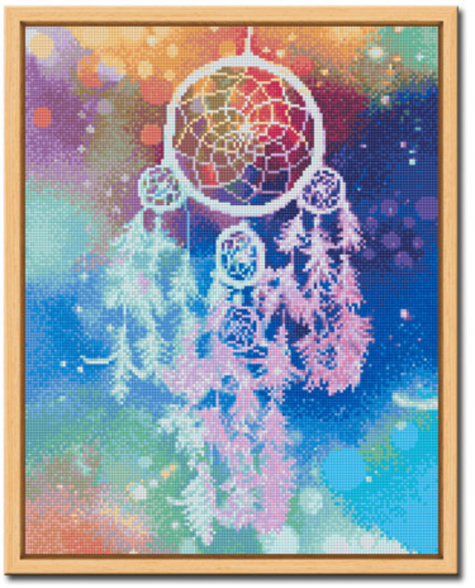 아트홀릭 보석십자수 43x54cm 풍경 십자수 DIY 비즈 액자, D657_드림캐쳐, 1개