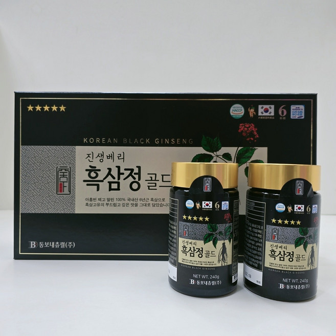 진생베리 흑삼정 골드, 4개, 240g