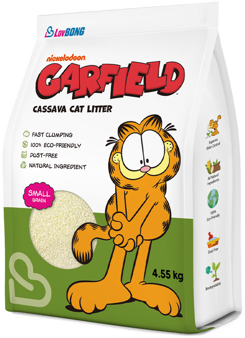 가필드 고양이 카사바 모래 그린, 가는입자, 1개, 4.55kg