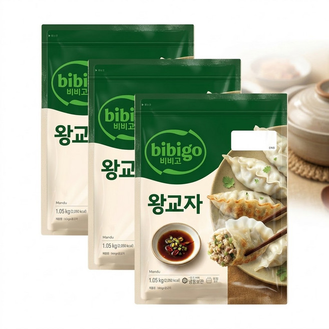 비비고 김치왕교자, 3개, 1.05kg