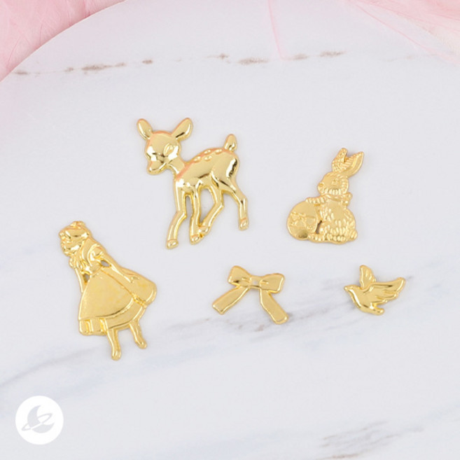 동화 금속 파츠 레진 아트 공예 재료 R254, 4.사슴, 1개