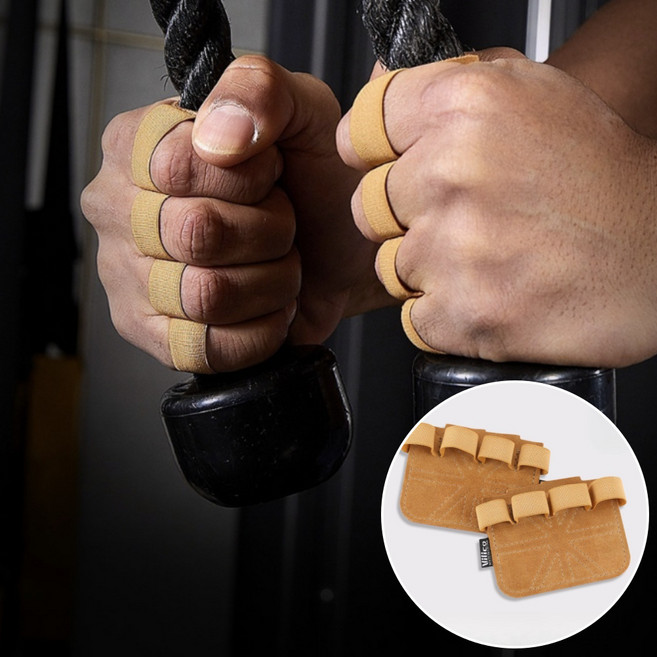 셀클릭 3mm 소가죽 피트니스 팜가드, 1개, 브라운