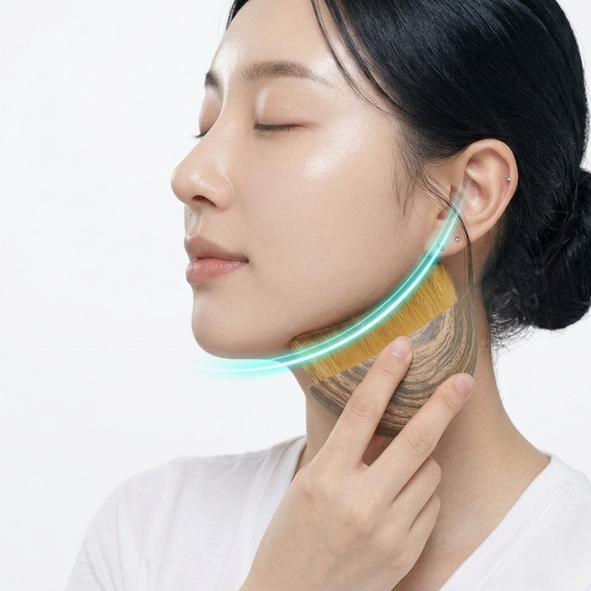 리쏘몰 브이라인 리프팅 브러쉬, 1개, 우드