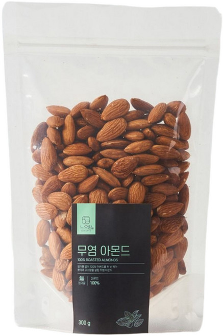 느으림 건강하게 두 번 볶은 무염 볶음 아몬드, 1개, 300g