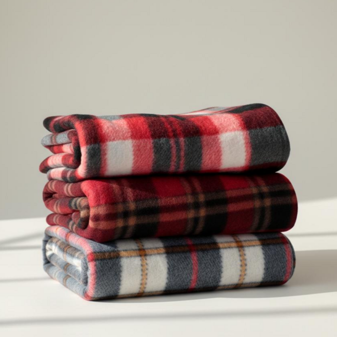 에코리즈 체크 무릎담요 1+1