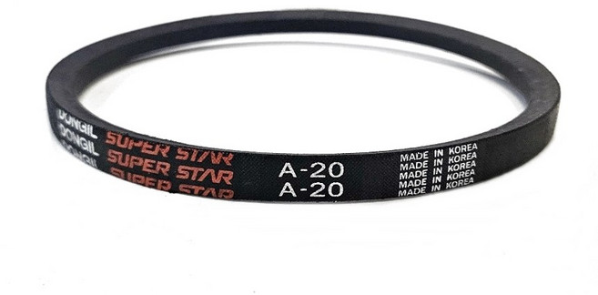 A20 동일고무벨트 V벨트 브이벨트 A-20 산업용 V-BELT 동력전달 고무벨트, 1개