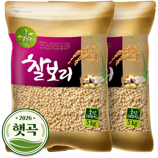 현대농산 국산 찰보리, 5kg, 2개
