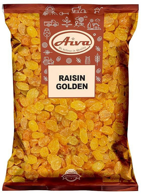 Aiva 골든 캘리포니아 건포도 2.3kg(5파운드) - 간식 베이킹 및 요리를 위한 천연 달콤한 건조 과일, 5 Pound, 1개