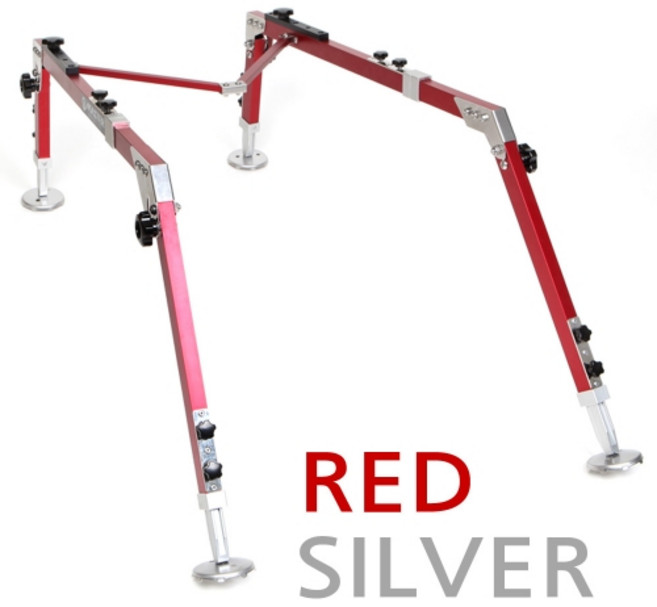 [탑레져] 마스터 줌 자립다리 (받침틀 장착다리) [전용가방 포함], 레드+연장앞다리