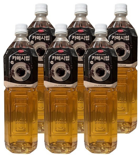 푸드웰 카페시럽, 6개, 1.5L