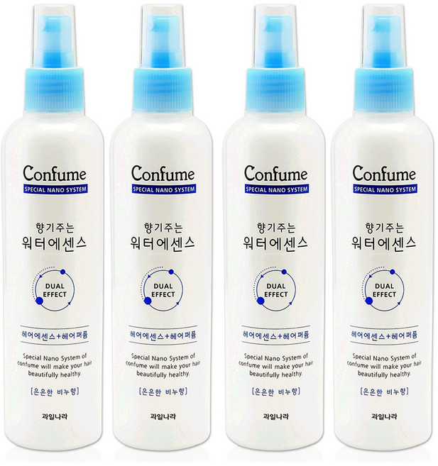 과일나라 컨퓸 향기주는 워터에센스 은은한 비누향, 252ml, 4개