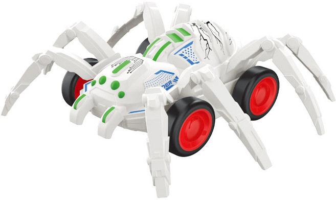 토이즈데이 다리가 움직이는 스파이더 거미 후렉션카 어린이 장난감 단체 선물 구디백, 1개, 화이트