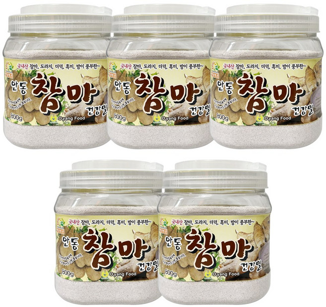 오양식품 안동 참마 건강밀 선식 통, 800g, 5개
