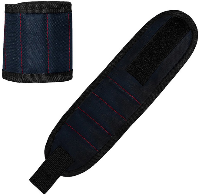 지지 스포츠 나사 손목 고정 밴드 마그네틱 벨트 강력한 가방 팔찌 도구, Blue 3 Magnet, 1개