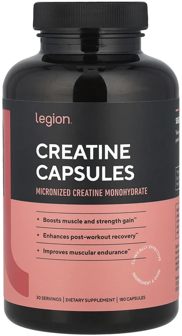 새해 건강을 선물하세요 Legion Athletics 크레아틴 캡슐 180정(캡슐 1정당 833mg) 특별관리진행, LegionAthletics크레아틴캡슐180정캡슐1정당, 1개 - 쿠팡