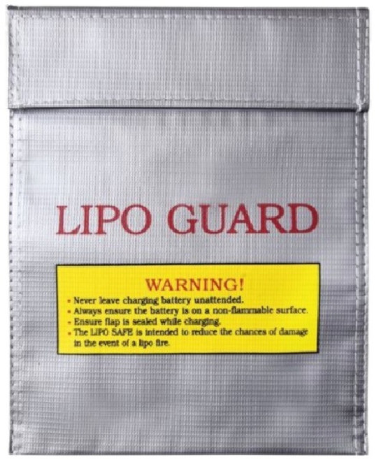 LIPO GUARD 防爆袋 鋰電池安全收納包 阻燃隔熱, 銀色小款 18×23cm, 1個
