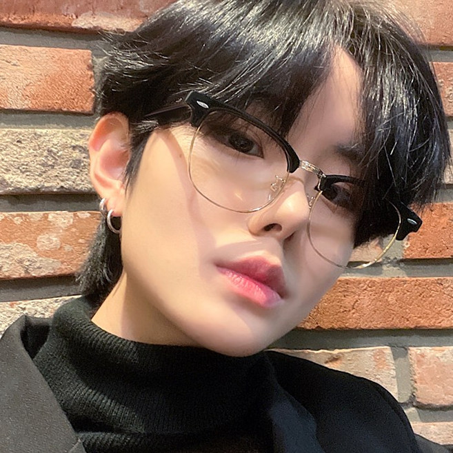 남자 여자 기본 사각 라운드 하금테안경