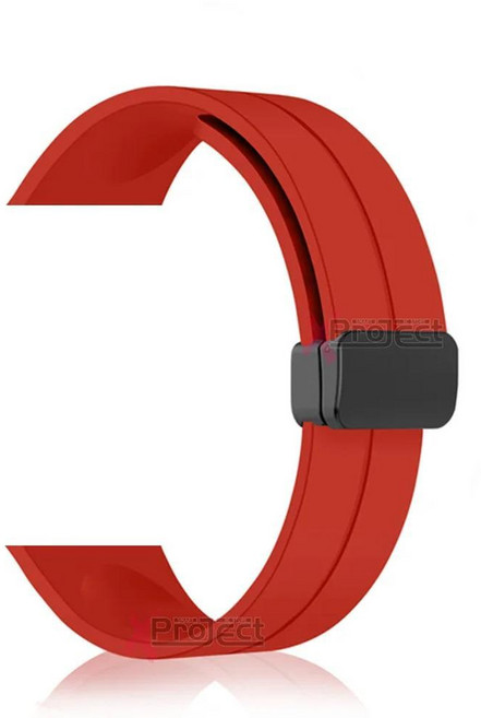 실리콘 스트랩 마그네틱 스마트 시계, A. For 42 44 45 49mm, 2. Red, 1개