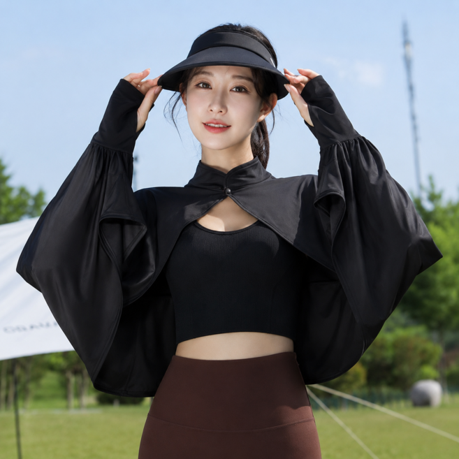 7위 - 아즈몰 여성 자외선차단 숄 케이프 볼레로 어깨 팔커버 햇빛가리개
