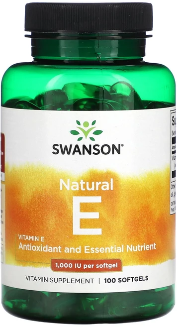 Swanson 천연 E 1000IU 소프트젤 100정, 1개 - 쿠팡