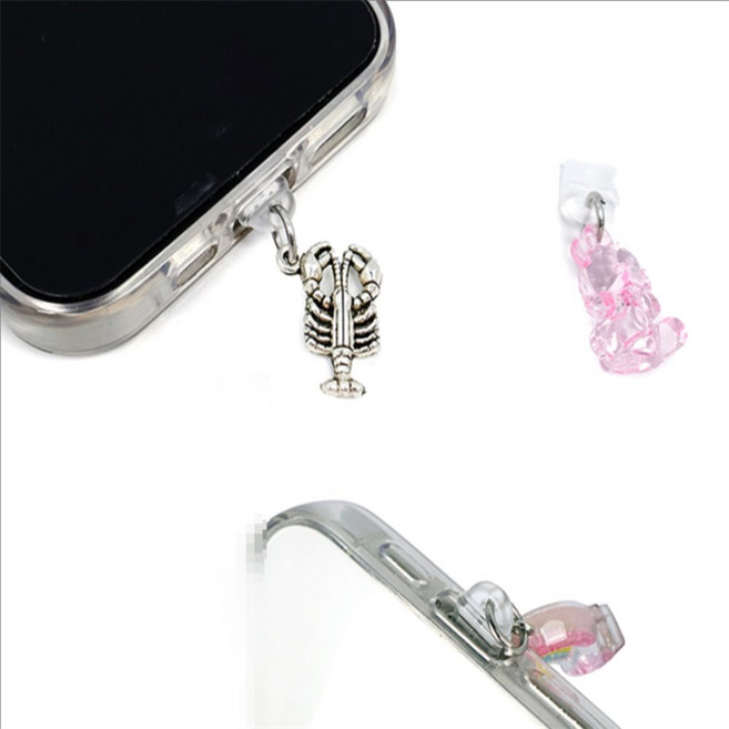 예스몰 귀여운충전구마개 노트북마개, 핑크 곰돌이