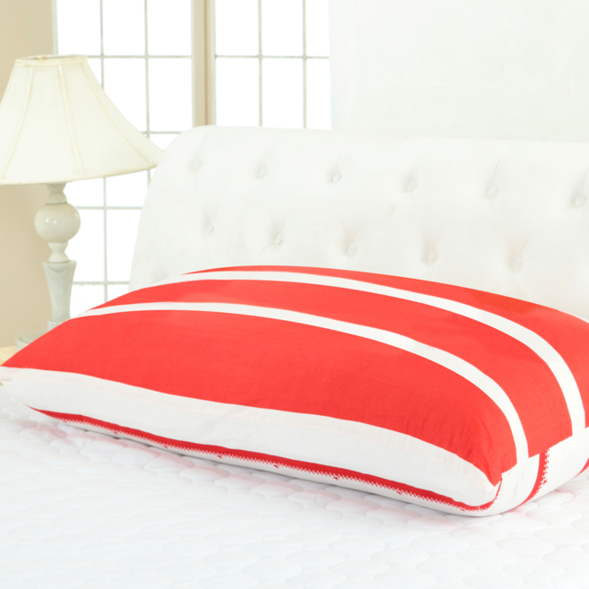 네모라인 국내생산 스마일 등쿠션 커버+솜 세트 침대 헤드 등받이 쿠션, 레드라인