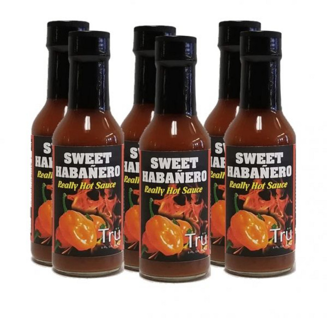 강렬 매운맛 소스 칠리페퍼 피자 핫 트루 스위트 하바네로 핫소스 (6PK) 신선 재료 소량 모두 인공 성분 또 방부제 없음, 강렬 매운맛 소스 칠리페퍼 피자 핫 트루 스위트 하바네