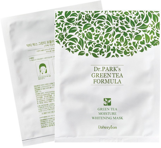 녹차 마스크팩 닥터팍스 제주 녹차 수분 미백 마스크 27g 4매 D06M, [상품]마스크 4팩 (1개)