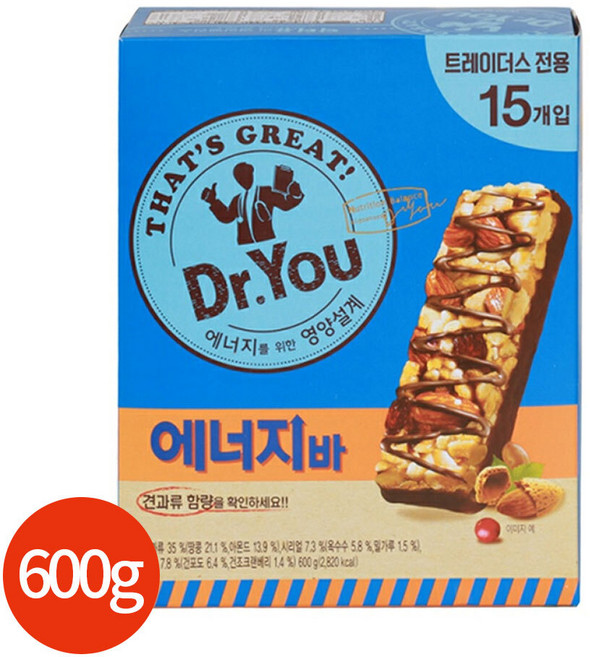 오리온 닥터유 에너지바, 600g, 1개