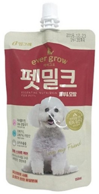 [아우트_64]피부 피모 밀크 애견우유 반려견 우유 150ml 1P