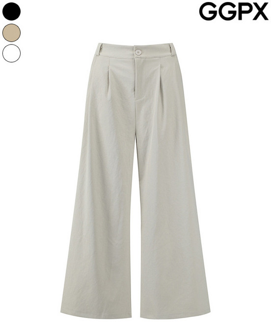 GGPX 핀턱 와이드 백 밴딩 오피스룩 슬랙스 (GQ1PT018F)