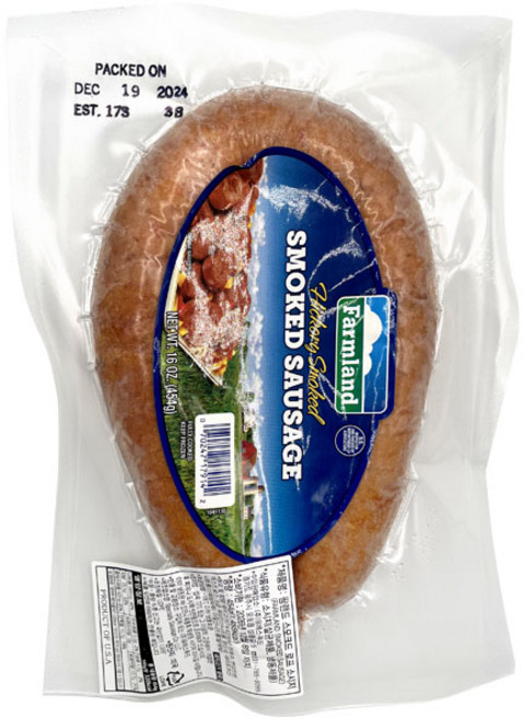 팜랜드 스모크드 로프 소세지 454g 업소용 부대찌개 재료 핫도그 캠핑요리 낱개, 1개