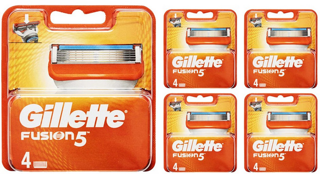 독일산 정품 질레트 퓨전5 매뉴얼 면도날, 4개입, 5세트