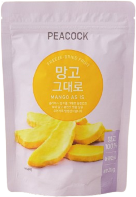 피코크 망고 그대로 20g, 3개