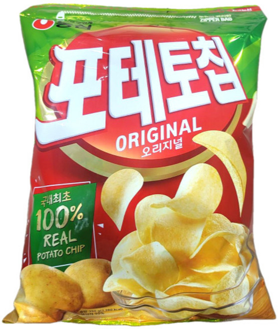 농심 포테토칩 오리지널 감자칩, 390g, 3개