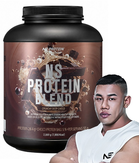NS 프로틴 블렌드 WPI 함유 딥초코 2kg 복합단백질 헬스보충제, 1개